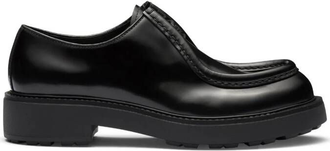 Prada Diapason leren derby schoenen Zwart