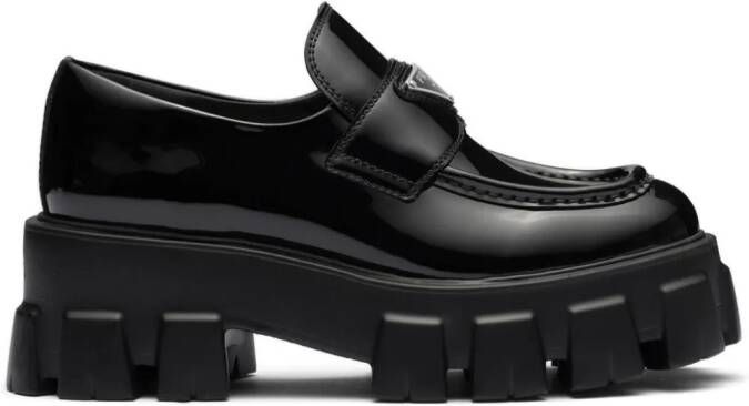 Prada Moonlith lakleren loafers Zwart