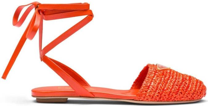 Prada Sandalen met bandjes Oranje