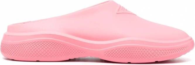 Prada Mellow muiltjes verfraaid met logo Roze