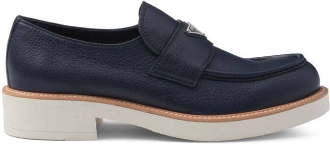 Prada Leren loafers Blauw