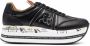 Premiata Chunky Leren Sneaker met Klassieke Prints Black Dames - Thumbnail 3