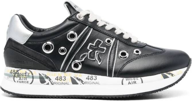 Premiata Conny leren sneakers Zwart