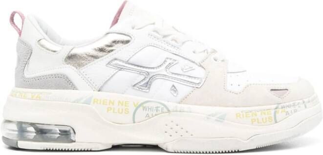 Premiata Drake sneakers met logopatch Beige