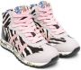 Premiata Kids Sneakers met zebraprint Grijs - Thumbnail 1