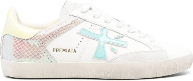 Premiata Steven sneakers met iriserend detail Wit