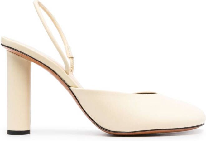 Proenza Schouler Leren slingback pumps Beige