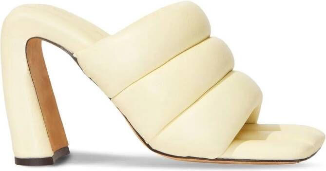 Proenza Schouler Arc 100mm quilted mules Beige