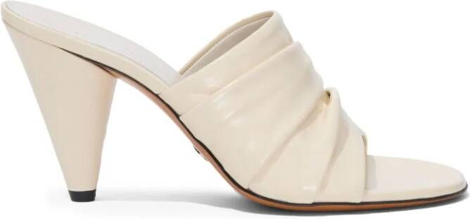 Proenza Schouler Gathered Cone leren sandalen Beige