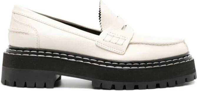 Proenza Schouler Leren loafers Beige