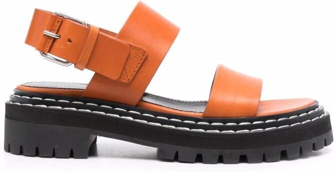 Proenza Schouler Leren sandalen Oranje