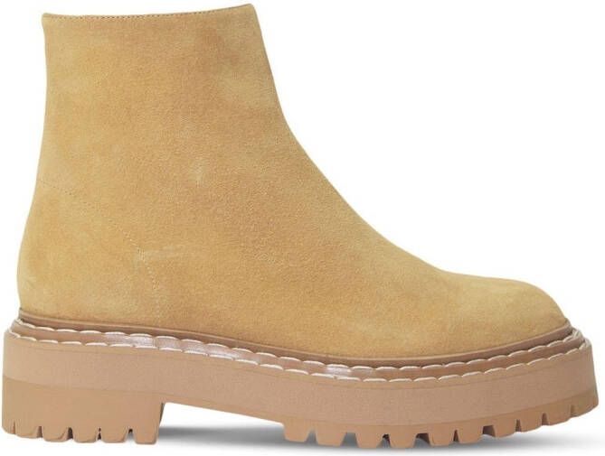 Proenza Schouler Lug Sole veterlaarzen met chunky zool Bruin