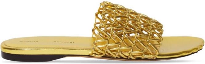 Proenza Schouler Sculpt geweven sandalen Goud