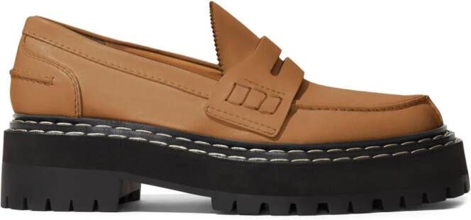 Proenza Schouler Leren loafers Bruin