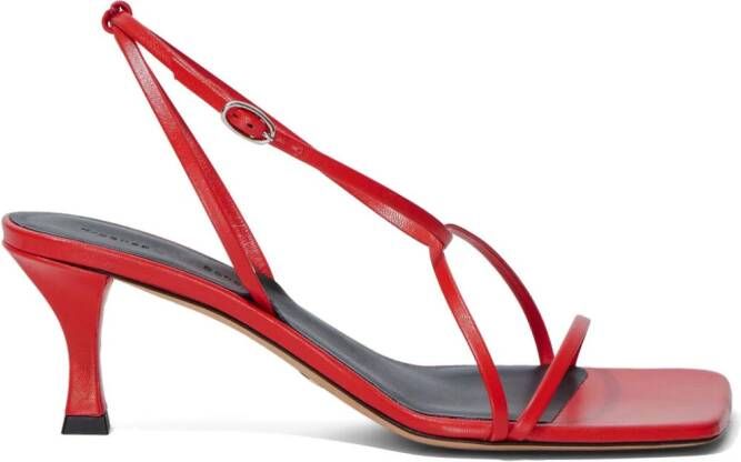 Proenza Schouler Square Flat Strappy sandalen met bandjes Rood