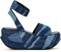 PUCCI ami denim sandalen met plateauzool Blauw - Thumbnail 1