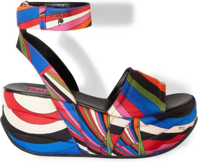 PUCCI ami sandalen met plateauzool Blauw