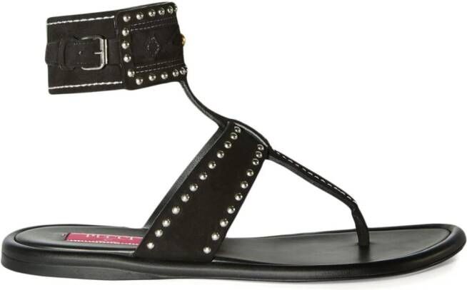 PUCCI Emilia leren sandalen Zwart