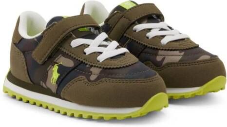 Ralph Lauren Kids Polo Pony sneakers met camouflageprint Bruin