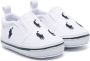 Ralph Lauren Kids Canvas babyschoentjes met ponyprint Wit - Thumbnail 1