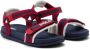 Ralph Lauren Kids Gestreepte sandalen met logoprint Blauw - Thumbnail 1