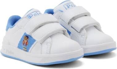 Ralph Lauren Kids Polo Pony sneakers met klittenband Wit