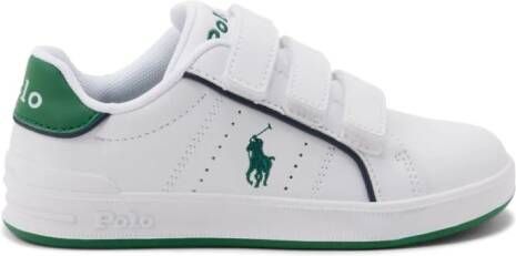 Ralph Lauren Kids Polo Pony sneakers met klittenband Wit