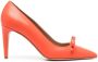 RED(V) Pumps met strikdetail Oranje - Thumbnail 1