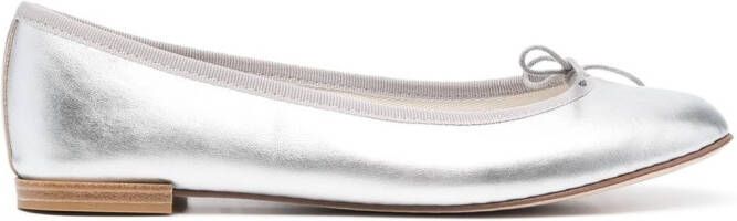 Repetto Ballerina's met strikdetail Zilver