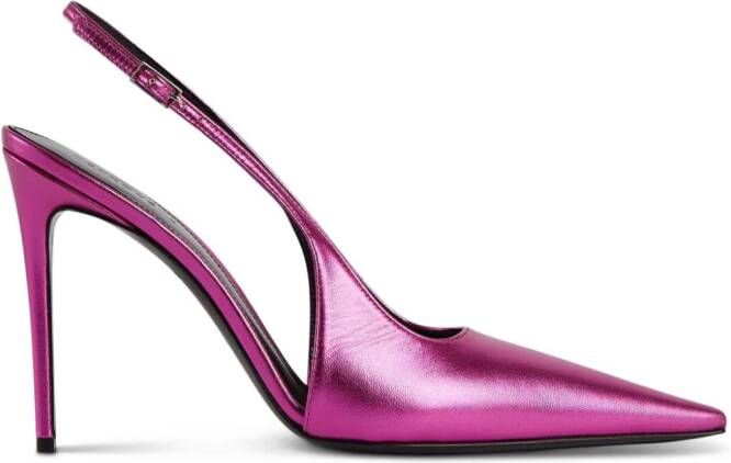 Retrofete Cindy 110 mm slingback pumps Roze