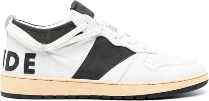 RHUDE Rechess leren sneakers Wit