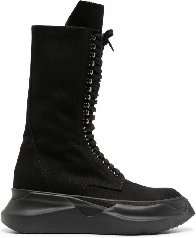 Rick Owens DRKSHDW Army Abstract combat boots Zwart