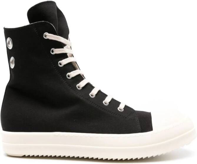 Rick Owens DRKSHDW High-top katoenen sneakers Zwart