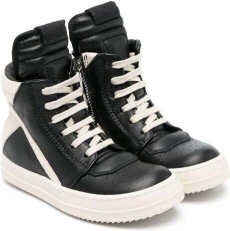 Rick Owens Kids Geobaskets leren sneakers Zwart