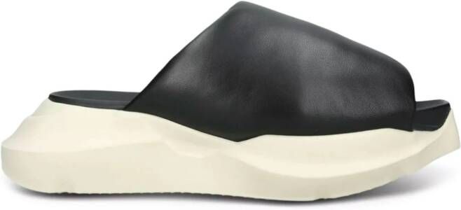 Rick Owens Slippers met plateauzool Zwart