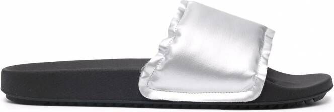 Rick Owens Slippers met open neus Zilver