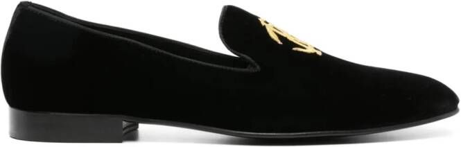 Roberto Cavalli Fluwelen loafers Zwart