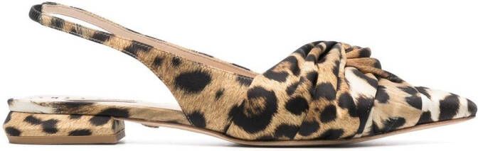 Roberto Cavalli Geknoopte slingback pumps Bruin