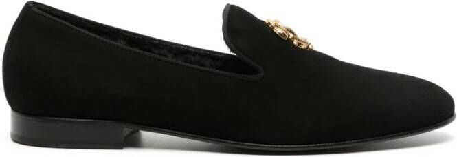 Roberto Cavalli Loafers met logoplakkaat Zwart