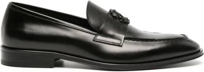 Roberto Cavalli Loafers met monogram-plakkaat Zwart