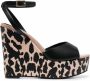 Roberto Cavalli Sandalen met dierenprint Zwart - Thumbnail 1