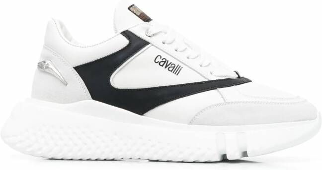 Roberto Cavalli Sneakers met chunky zool Wit