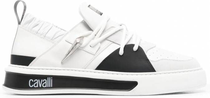 Roberto Cavalli Tijger low-top sneakers Wit