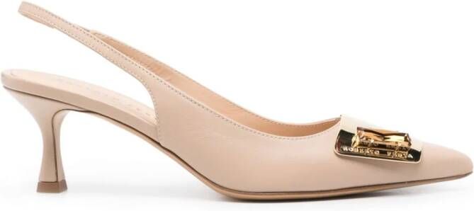 Roberto Festa Leren pumps Beige