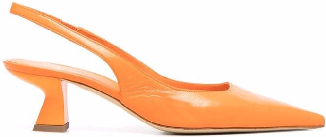 Roberto Festa Slingback pumps met puntige neus Oranje