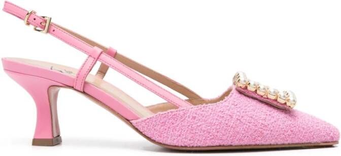 Roberto Festa Stefy 50mm tweed pumps Roze