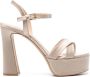 Roberto Festa Trinkraso 130mm satijnen sandalen Beige - Thumbnail 1