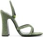 Saint Laurent Arancha lurex sandalen Groen - Thumbnail 1