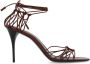 Saint Laurent Babylone 90 mm leren sandalen Rood - Thumbnail 1