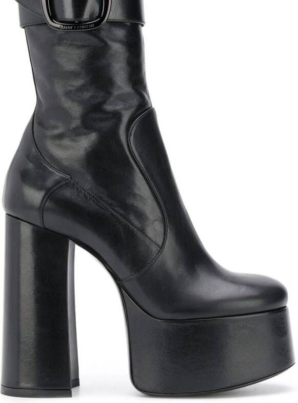 Saint Laurent Billy platform boots Zwart